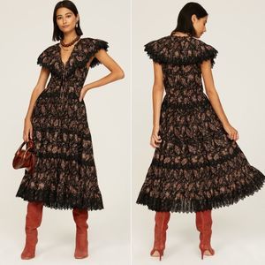 Ulla Johnson Rare Tiered MIDI Dress
